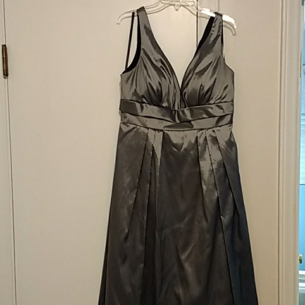 Gray satin dress